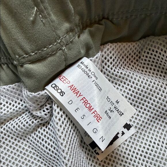 ASOS Olive Swim Trunks - Picture 3 of 9